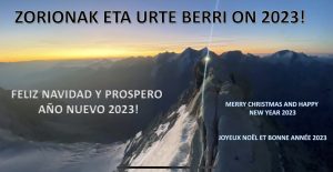 Read more about the article ZORIONAK ETA URTE BERRI ON 2023!!!