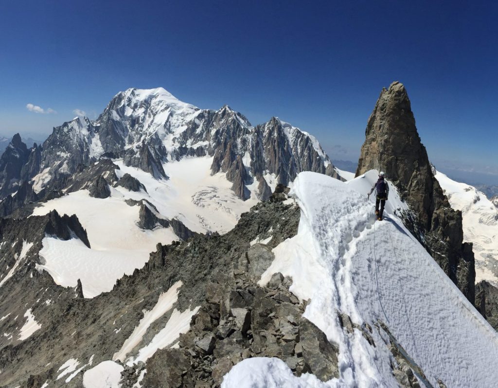 Alpinismo Chamonix Arista Rochefort Mont Blanc
