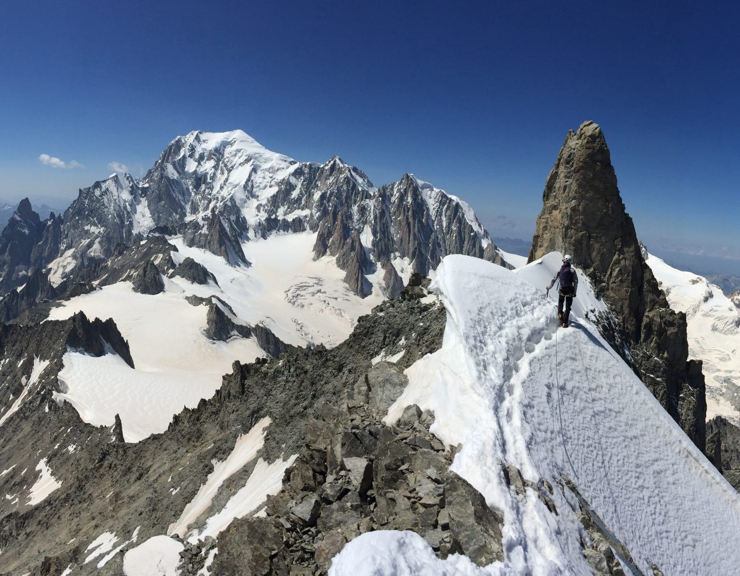Alpinismo Chamonix Arista Rochefort Mont Blanc